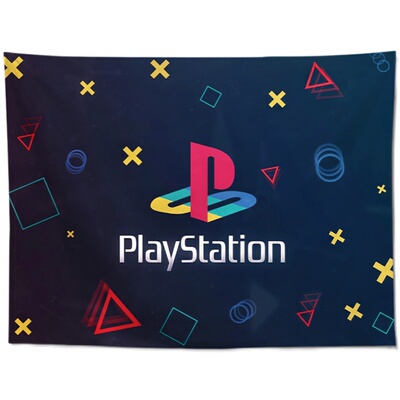 PlayStation PS5主机PS4游戏机周边装饰背景布海报壁挂毯墙布挂布