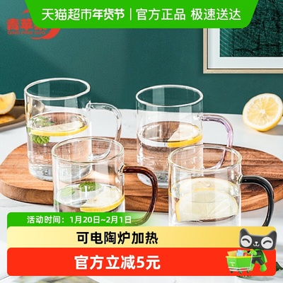 青苹果高硼硅450ml×4只玻璃杯