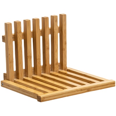 入户壁挂简易风隐形竹木换鞋凳