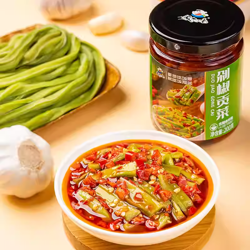 饭扫光 剁椒贡菜200g瓶装香辣脆椒辣椒酱嘎嘣脆下饭菜拌饭实惠,粮油调味/速食/干货/烘焙,酱类调料,淘宝优惠券,粉丝福利购,淘宝优惠卷