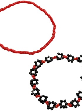 防弹少年团金泰亨黑色菊花米手链