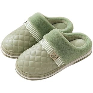 毛毛拖鞋女冬外穿可爱2025女士室内厚底包跟棉拖鞋女冬季防水棉鞋
