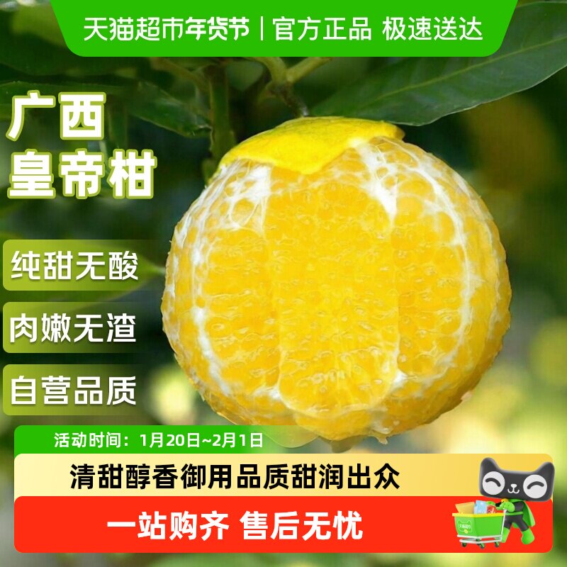 广西皇帝柑应当季新鲜水果甜蜜薄皮橘小桔子整箱贡柑大果,水产肉类/新鲜蔬果/熟食,桔子,淘宝优惠券,粉丝福利购,淘宝优惠卷