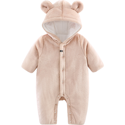 aengbay婴儿加绒秋冬外穿连体衣