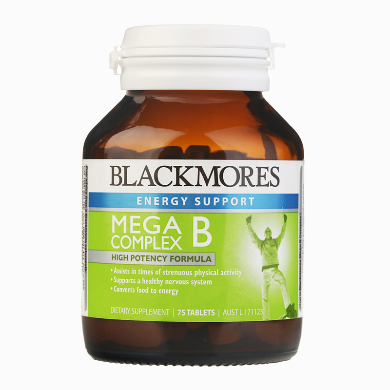 澳洲BLACKMORES澳佳宝复合维生素B族75片b1b2b6B7B12熬夜常备vb