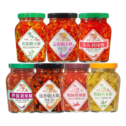 坛坛乡湖南长沙辣椒酱拌饭酱剁辣椒鱼头蒜蓉豉香朝天椒拌面超下饭