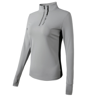 岚纹修身半拉链健身服上衣女户外运动卫衣长袖跑步骑行瑜伽服秋冬