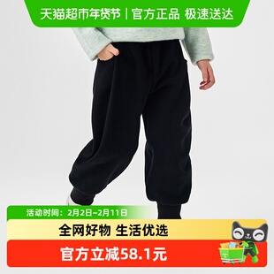 巴拉巴拉童装儿童长裤女童裤子冬季加绒针织束脚裤厚款保暖休闲裤