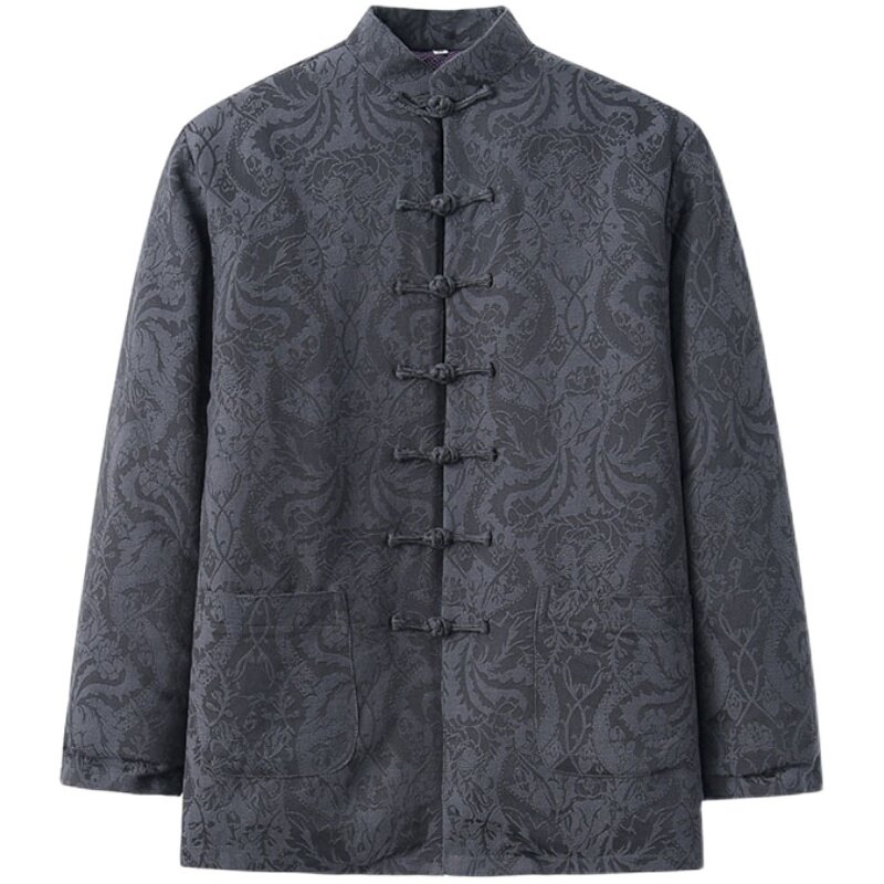 可拆洗唐装中老年纯手工盘扣棉服