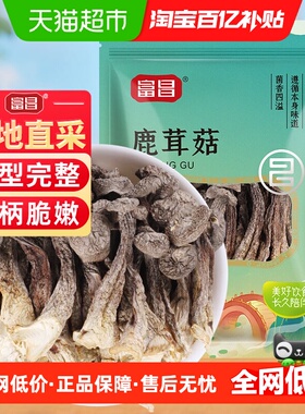 富昌精品鹿茸菇干货70g福建特产无熏硫类茶树菇姬松茸羊肚菌菌菇