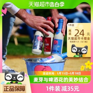 【进口】比利时Delirium深浅给劲樱桃粉象330mlx6瓶果味精酿啤酒