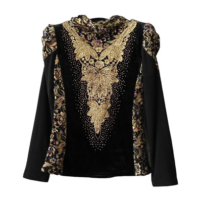 2023新款冬季蕾丝打底衫妈妈款加绒加厚保暖小衫时尚洋气中年女士