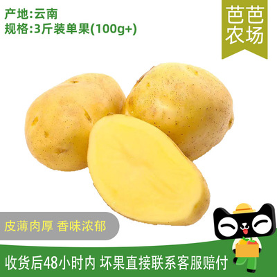 【芭芭农场兑换】黄皮土豆3斤单果100g+