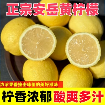 四川黄柠檬新鲜9斤大果新鲜安岳当季黄柠檬皮薄香水青柠檬整箱