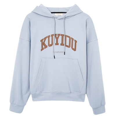 重磅毛圈复古袋鼠落肩连帽卫衣