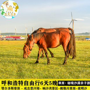 呼和浩特旅游鄂尔多斯草原库布齐响沙湾夜鸣沙6天5晚自由行