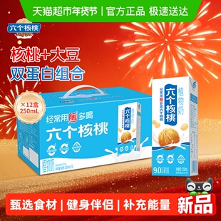 养元六个核桃风味植物奶250mL*12核桃乳饮料整箱12盒
