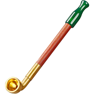 优雅实木烟斗男士老式红檀木旱烟斗用烟丝过滤斗老人旱烟烟枪烟具