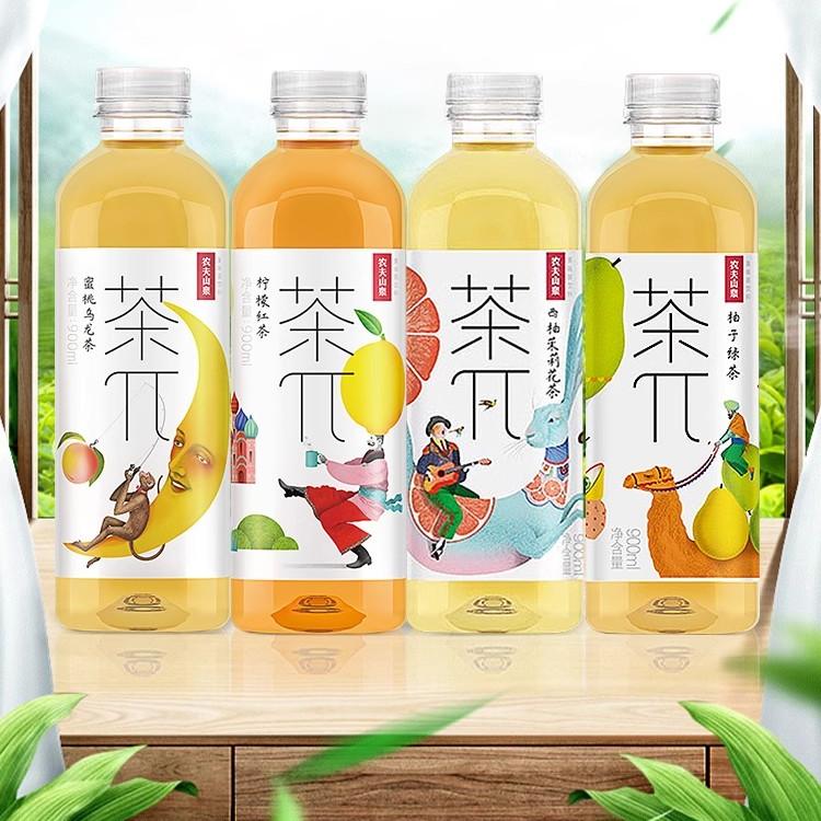 茶π500ml蜜桃乌龙茶兀果汁茶饮料整箱特价批柠檬红茶派