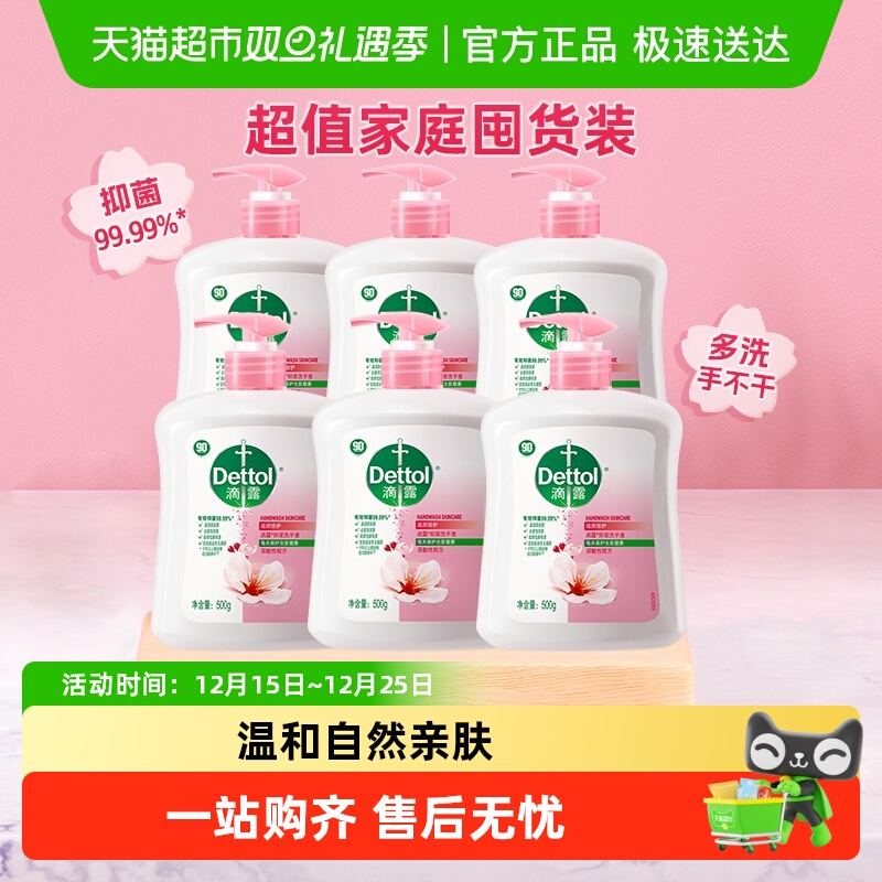 Dettol/滴露滋润抑菌系列洗手液-保湿倍护家用泡沫丰富消字号