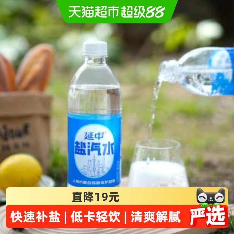 延中老字号盐汽水祛暑600ml*20瓶
