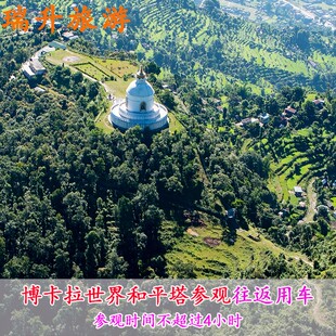 博卡拉世界和平塔半日游用车 观博卡拉全景 尼泊尔瑞升旅游