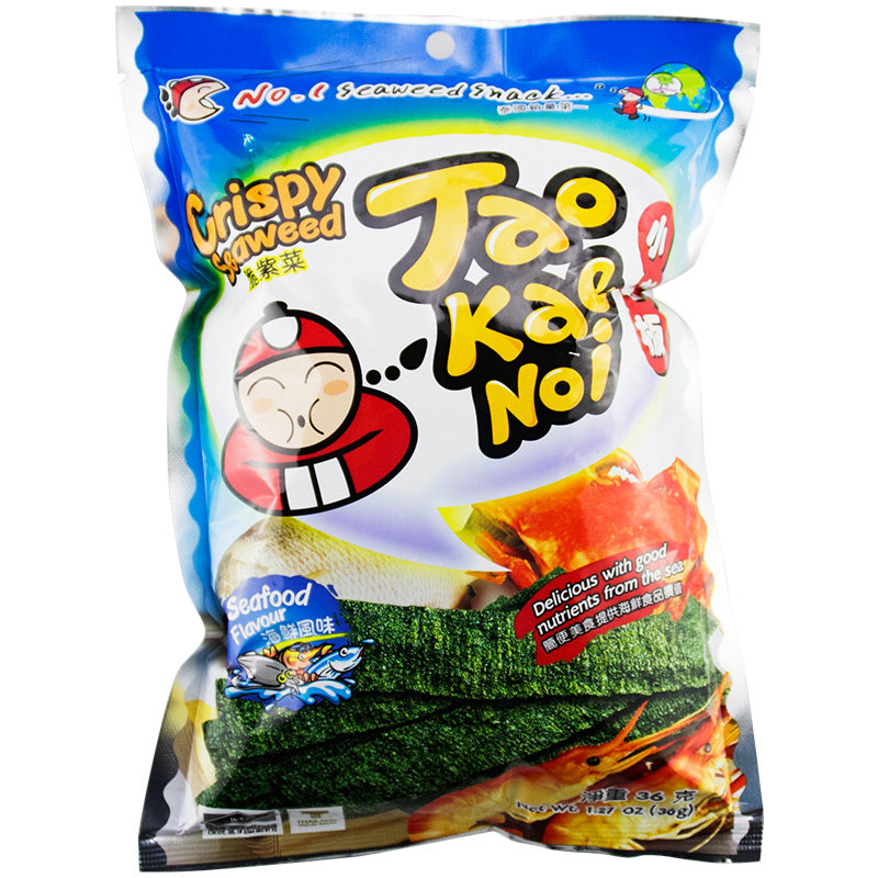 TaoKaeNoi老板仔泰国进口脆紫菜炸海苔片网红大礼包休闲儿童零食