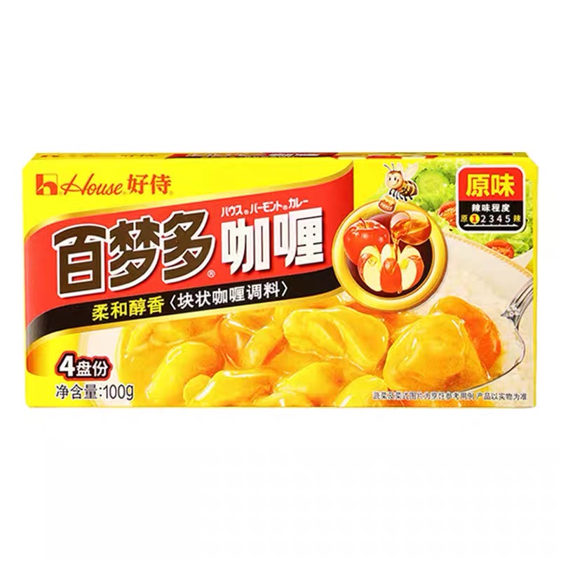 好侍百梦多咖喱原味100g日式咖喱酱家用咖喱鸡牛肉饭调味佐料
