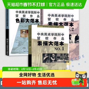 包邮 素描大范本1+2+色彩大范本1共3册中央美术学院附中留校作品