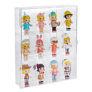壁挂式盲盒收纳展示架子泡泡马特展示盒亚克力手办娃娃积木防尘柜
