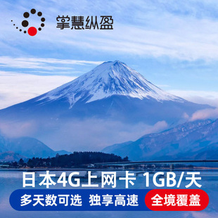 30天4G手机上网卡东京大阪冲绳3G无限流量 亿点日本电话卡5