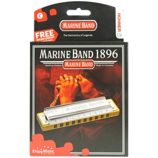德国进口Hohner和来十孔蓝调布鲁斯初学学生口琴Marine Band 1896