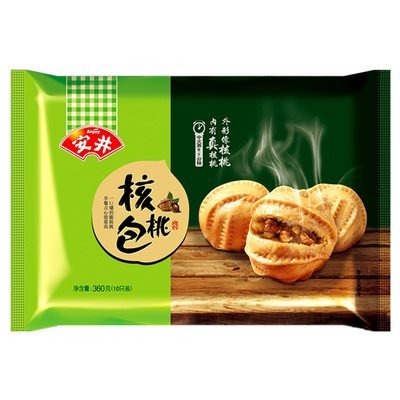 安井核桃包广式早餐包子360g