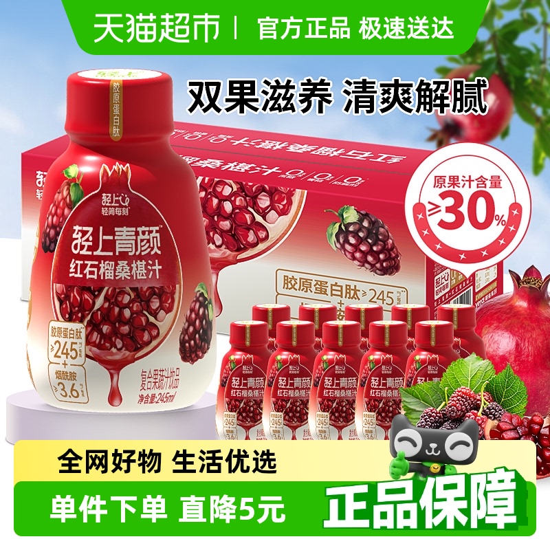 轻上红石榴桑葚汁245ml×10瓶