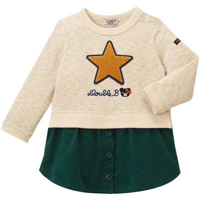 女童连衣裙异材质秋冬拼接款