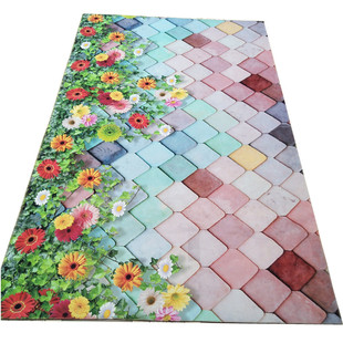 花草3d宾馆走廊地毯过道楼梯进门口地垫家用卧室床边毯满铺可裁剪