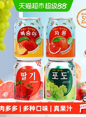 九日果汁饮料大果粒多口味组合238ml*10罐露营畅饮出游伴手囤货