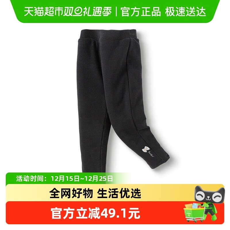 巴拉巴拉童装儿童打底裤女童长裤弹力舒适秋冬裤子网纱蝴蝶结甜美