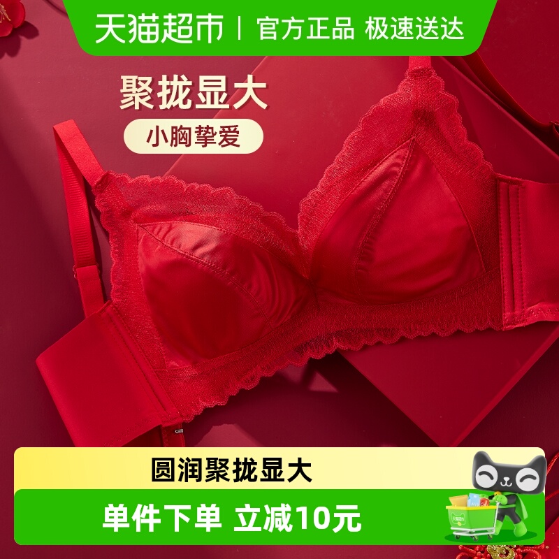 雅黛俪缎面质感小胸聚拢显大内衣