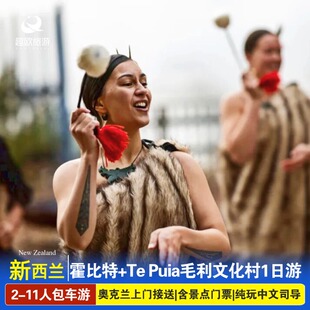新西兰北岛当地旅游2-11人霍比特人村+TePuia毛利文化村包车1日游