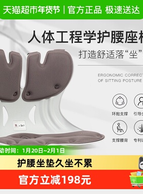 BKT护腰坐垫靠背垫一体办公室久坐不累神器矫正椅人体工程学座垫