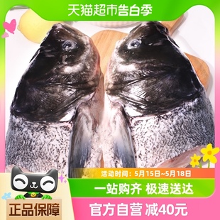 1.5kg胖头鱼冷冻花鲢海鲜水产 渔乡馋千岛湖鲢鱼头剁椒鱼头1.2