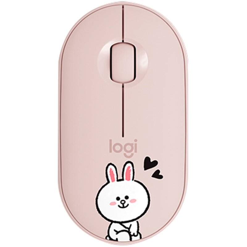 罗技Pebble鹅卵石无线鼠标女生静音蓝牙双模鼠标办公小巧可爱