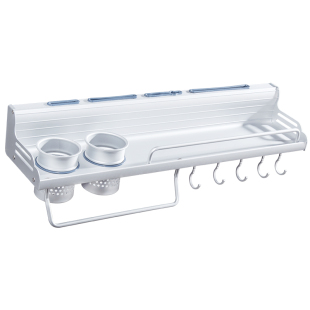 太空铝合金厨房放东西的置物架墙上壁挂式收纳调味料菜刀板多用途