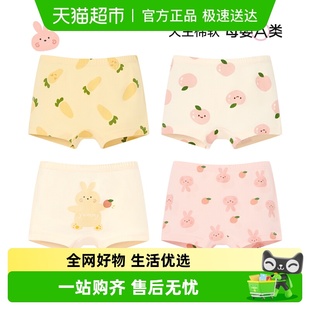 中大童女孩不夹PP 女宝宝四角内裤 尼多熊女童内裤 儿童纯棉平角短裤