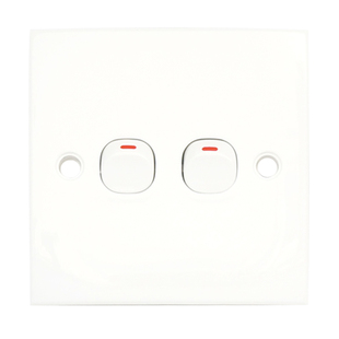 正品曼科J30系列开关插座 10A 86型墙壁电源二位单控开关面板