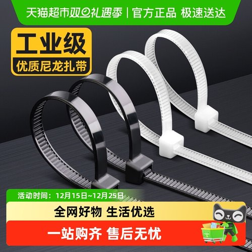 得力尼龙扎带自锁紧固