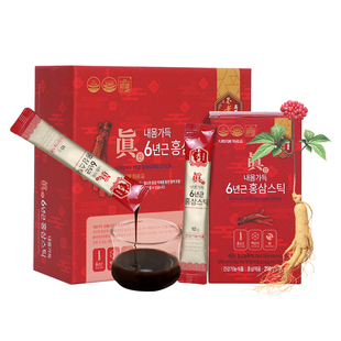 不老健高丽参韩国红参浓缩液送礼盒装 女滋补气血灵芝人参饮品 正品