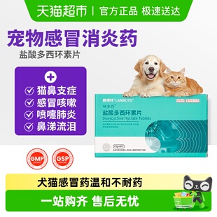 朗博特盐酸多西环素片猫用猫鼻支狗狗猫咪感冒药打喷嚏流鼻涕药