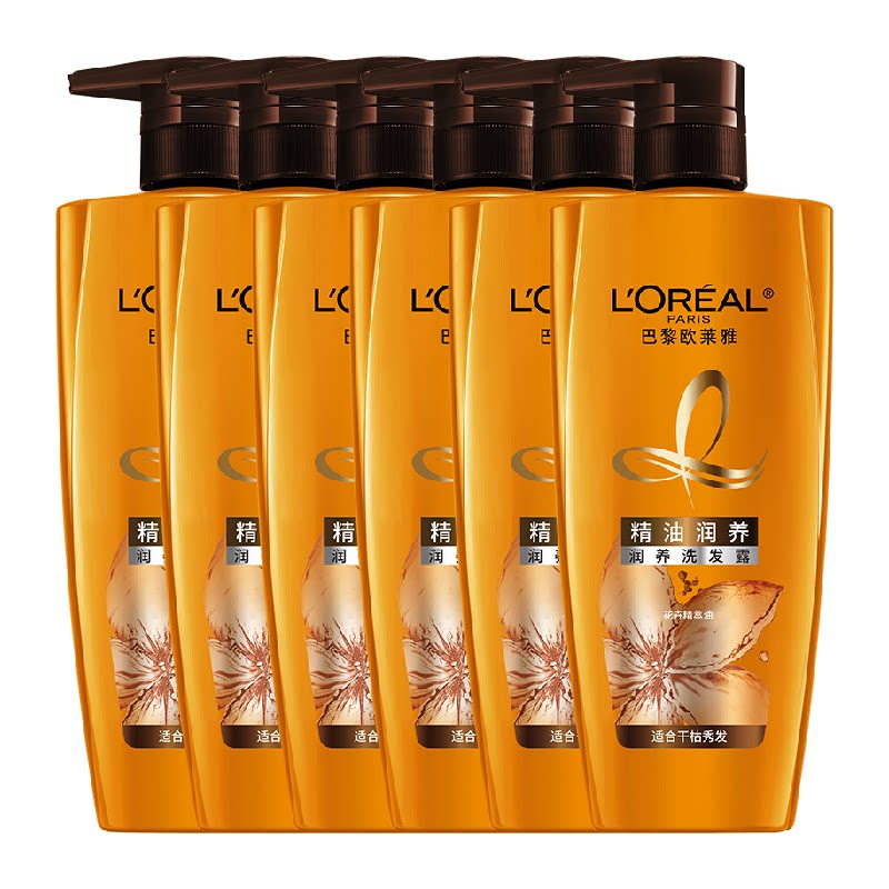 欧莱雅精油润养透明质酸洗发水柔顺修护控油无硅油洗发露